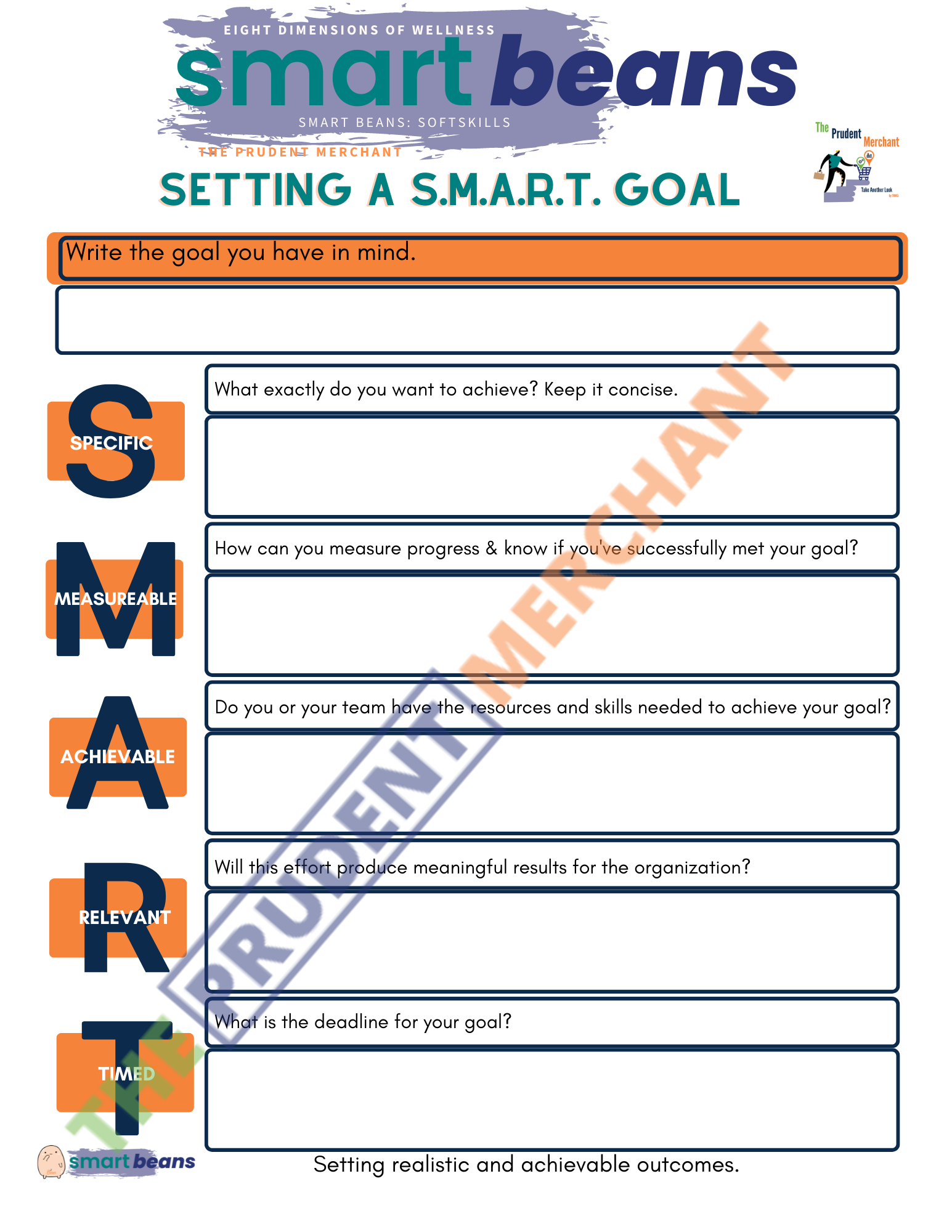 Setting a SMART Goal Worksheet – The Institute